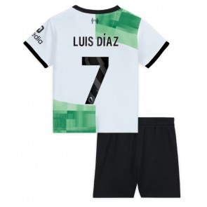Liverpool Luis Diaz #7 Udebanesæt Børn 2023-24 Kort ærmer (+ korte bukser)